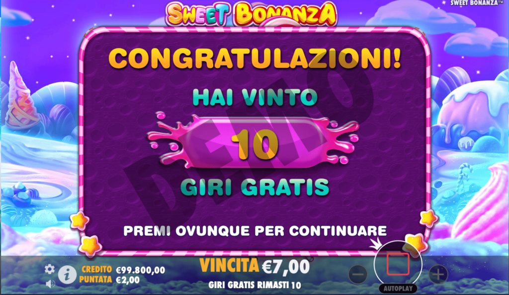 freespins Sweet bonanza